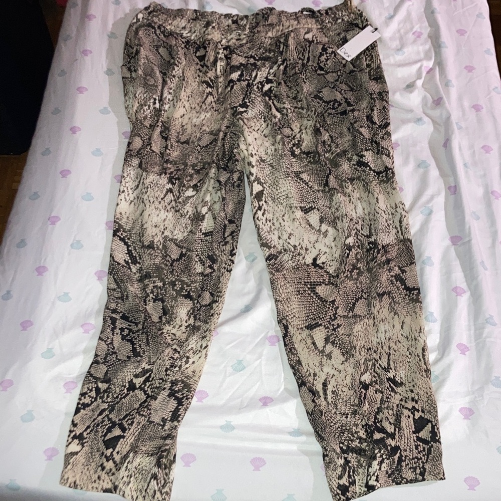 Dex Monochrome Snakeskin Pants